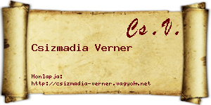 Csizmadia Verner névjegykártya